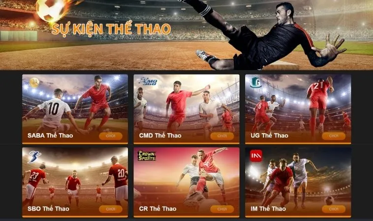 Sảnh Thể Thao 8KBet quy tụ nhiều nhà cung cấp uy tín hàng đầu